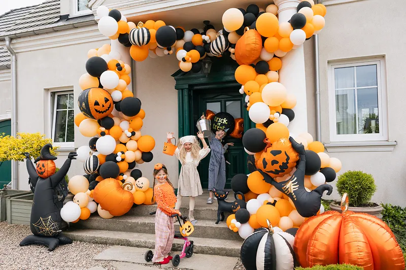Balon Folie Aluminiu Scary Pumpkins 50 cm Orange-Black FB434 [4]
