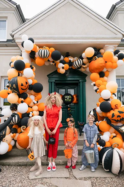 Balon Folie Aluminiu Scary Pumpkins 50 cm Orange-Black FB434 [5]