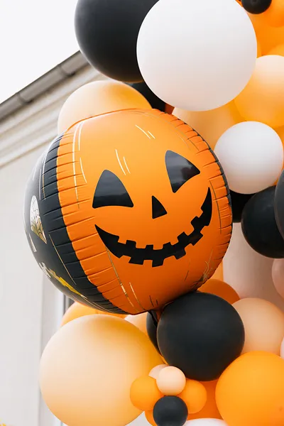 BALON FOLIE ALUMINIU Scary pumpkins, 50cm, orange-black FB434