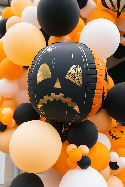 Balon Folie Aluminiu Scary Pumpkins 50 cm Orange-Black FB434 [1]