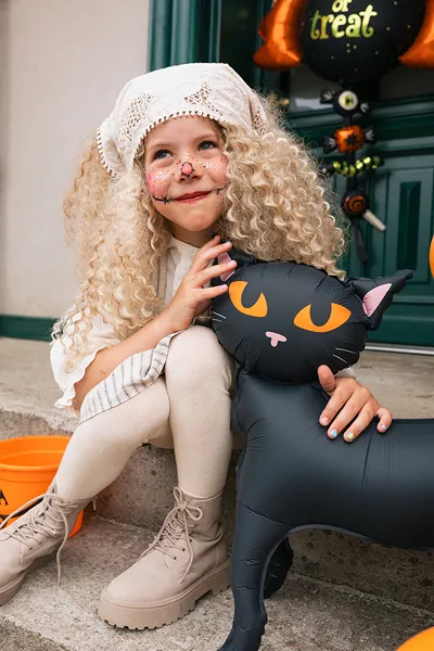 Halloween - Balon Folie Aluminiu Standing Cat 45x48 cm Black FB433