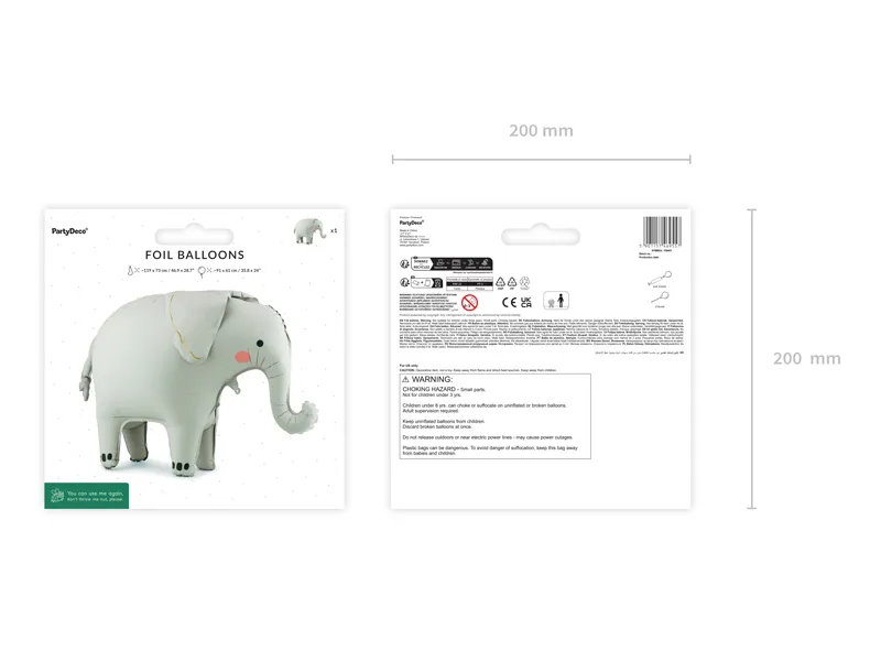 Balon Folie Elefant Standing 91x61cm FB403 - [7]