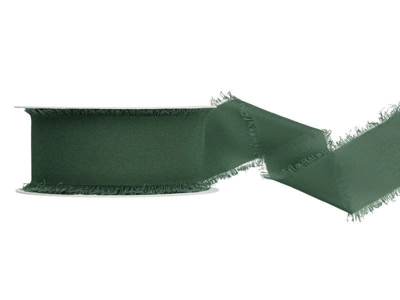 Fundite, Panglici , Benzi Craciun - Banda Chiffon Verde Sticla 40mm 10m WJ40-10-012B