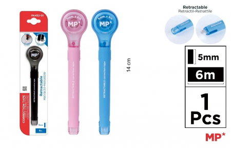 Corector fluid cu pasta corectoare - BANDA CORECTOARE TIP PIX IPB 5MM*6M PA452-01