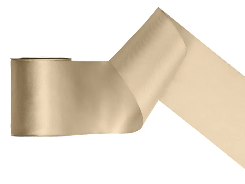 Fundite, Panglici , Benzi Craciun - Banda Satin Auriu Rece 100mm 25m TS100-019Z