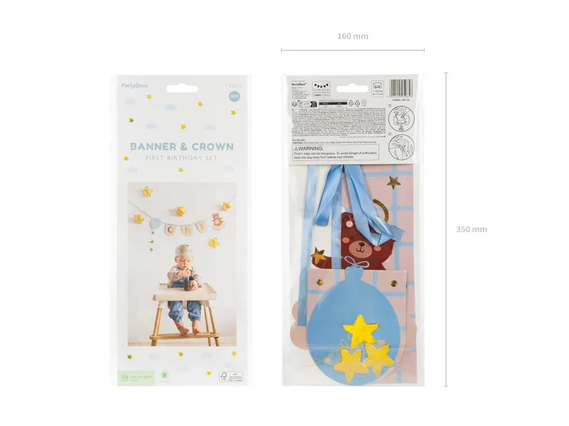 Set Banner Scaun și Coroniță Ursuleț Teddy GRL125 [3]