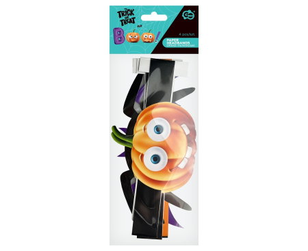 BENTITA HARTIE CU ELASTIC HALLOWEEN BOO 4/SET RV-OBOO [2]