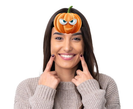 BENTITA HARTIE CU ELASTIC HALLOWEEN BOO 4/SET RV-OBOO [1]