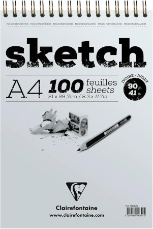 PICTURA SI ARTA - Bloc Schite Spira A4 100F 90gr Ivory Clairefontaine 96644C