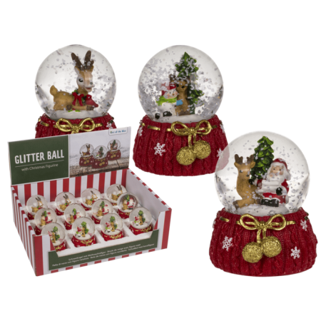 DE SEZON - GLOB DECORATIV DIN STICLA 5.5*6.5CM CRACIUN 950141