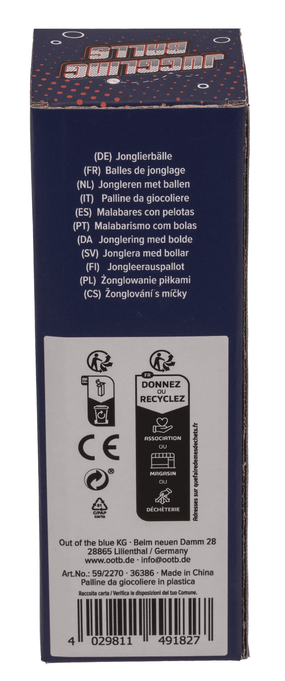 MINGE JONGLERIE 5CM, 45G, 3/SET 59/2270 [6]