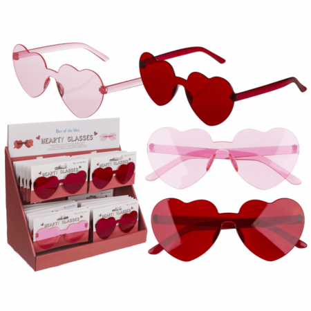 BLU OCHELARI PLASTIC INIMA ROSU/ROZ 16*12CM 18/3925 [0]