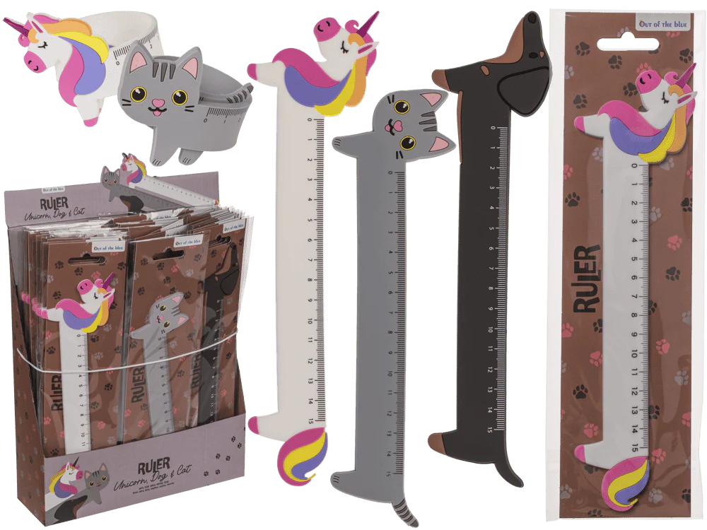 RIGLA FLEXIBILA CAUCIUC 15CM DIVERSE ANIMALE 29/2735 [1]