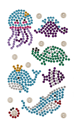 STICKER DECOR, PIETRICELE COLORATE ROTUNDE, ANIMALE MARINE 29/2889 [7]