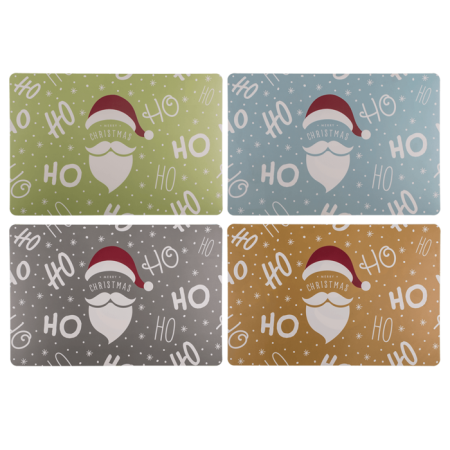 Servetele/ Farfurii/ Pahare/ Paie Craciun - SUPORT PROTECTIE PENTRU MASA 43.5x28.5CM HO HO SANTA 160064