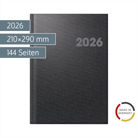 AGENDA DATATA SAPTAMANAL BRUNNEN A4 2026 NEGRU METALIC 76361906 [1]