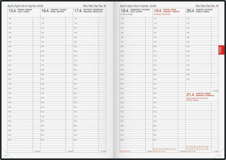 AGENDA DATATA SAPTAMANAL BRUNNEN A4 2026 NEGRU METALIC 76361906 [2]