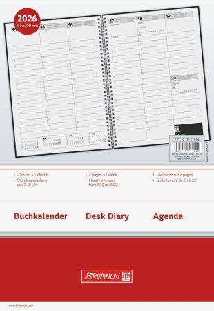 AGENDA DATATA SAPTAMANAL BRUNNEN A4 2026 SPIRA NEGRU 78101906 [3]