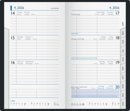 AGENDA DATATA SAPTAMANAL BRUNNEN A6 2026 ALBASTRA 75628306 [2]