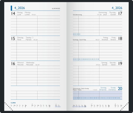 AGENDA DATATA SAPTAMANAL BRUNNEN A6 2026 ALBASTRA 75661036 [2]
