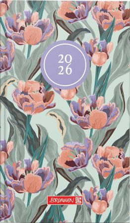 AGENDA DATATA SAPTAMANAL BRUNNEN A6 2026 MODEL FLORAL 75615026 [0]