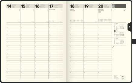 AGENDA DATATA SAPTAMANAL KOMPAGNON 21*26CM 2026 CU ELASTIC BALADEK NEGRU 76166906 [2]