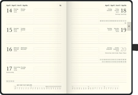 AGENDA DATATA SAPTAMANAL KOMPAGNON A5 2026 CU ELASTIC NEGRU 79166906 [2]