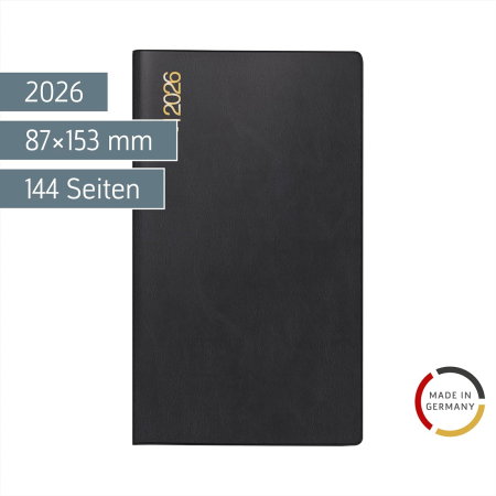 AGENDA DATATA SAPTAMANAL RIDOIDE A6 2026 COPERTA PP NEAGRA 16922906 [1]