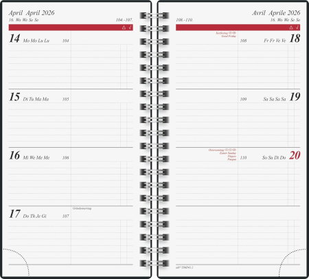 AGENDA DATATA SAPTAMANAL TIMING 2 A6 2026 SPIRA COPERTA CARTON LUCIOS AURIU 14121916 [2]