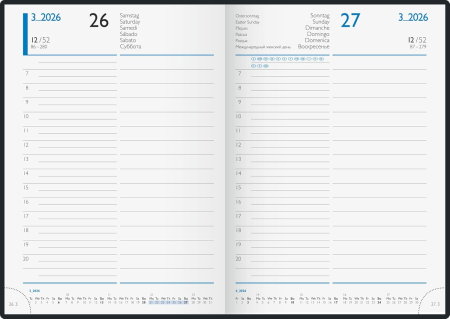 AGENDA DATATA ZILNIC ARABESQUE A5 2026 PRESTIGE ALBASTRU 79833906 [2]