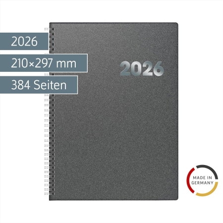 AGENDA DATATA ZILNIC BRUNNEN A4 2026 PP SPIRA GRI METALIC 789619066 [1]