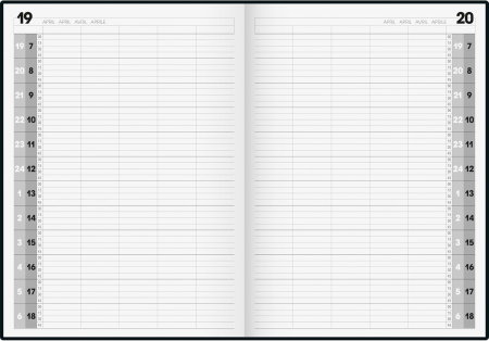 AGENDA DATATA ZILNIC UNIVERSALA BRUNNEN A4 SOFTCOVER NEGRU 78811 [1]