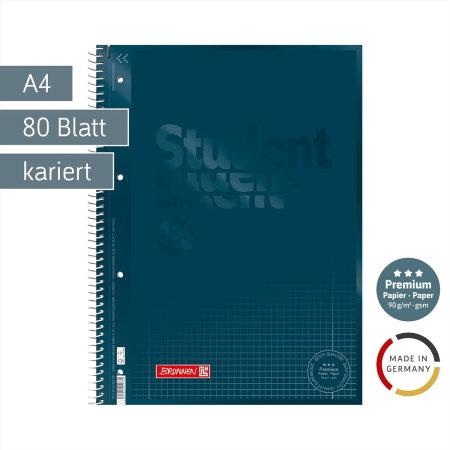 CAIET A4 80F SPIRA SI PERFORATII ALBASTRU DENIM COLOR CODE PATRATELE 69928139 [1]