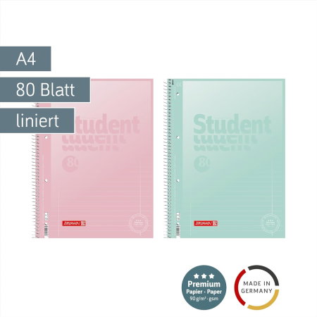 CAIET A4 80F SPIRA SI PERFORATII PASTEL LINII 6932796 [1]