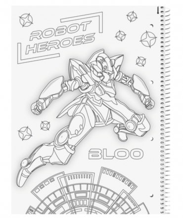 CAIET A4 80F SPIRA SI PERFORATII ROBOT HEROES PATRATELE 67928421 [1]