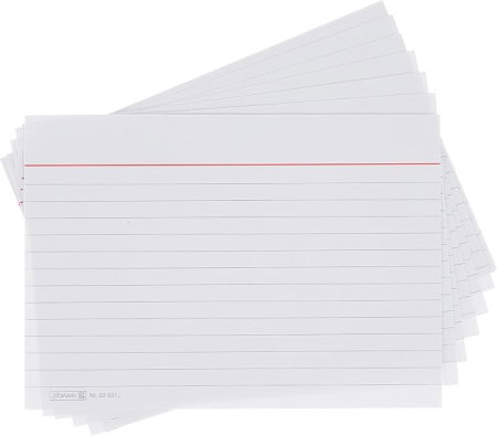 Fise Index Brunnen A6 100/Set Alb Liniate 2260100 [2]