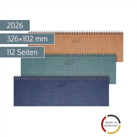 PLANNER BRUNNEN SAPTAMANAL 2026 10*33CM SPIRA, COPERTA CARTON, 3 CULORI 77701956 [1]