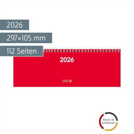 PLANNER BRUNNEN SAPTAMANAL 2026 11*30CM SPIRA ROSU 77261016 [1]