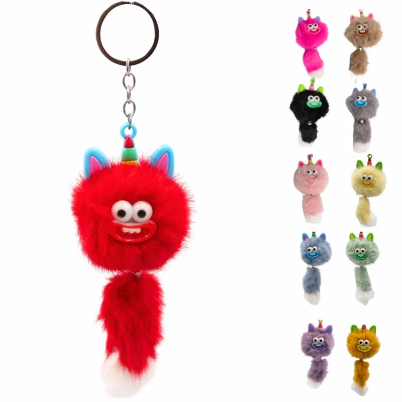Breloc/ Inel chei, Eticheta bagaje - Breloc Vulpe Pluș Culori Asortate 25-13