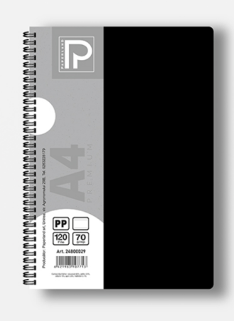 Caiet A4 120 File 70g Linii Spiră Dublă Copertă Plastic 24800029 [3]