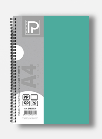 Caiet A4 120 File 70g Linii Spiră Dublă Copertă Plastic 24800029 [8]