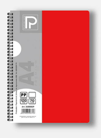 Caiet A4 120 File 70g Linii Spiră Dublă Copertă Plastic 24800029 [1]