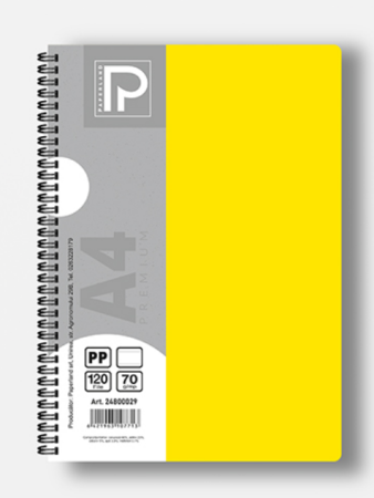 Caiet A4 120 File 70g Linii Spiră Dublă Copertă Plastic 24800029 [7]