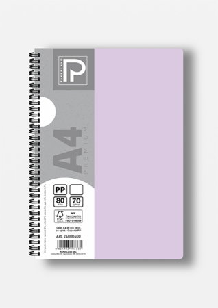 Caiet A4 80 File Velin Spirală PP Galben - Paperland Premium 24000400 [3]