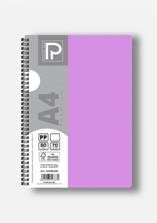 Caiet A4 80 File Velin Spirală PP Galben - Paperland Premium 24000400 [2]