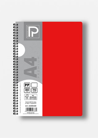 Caiet A4 80 File Velin Spirală PP Galben - Paperland Premium 24000400 [9]