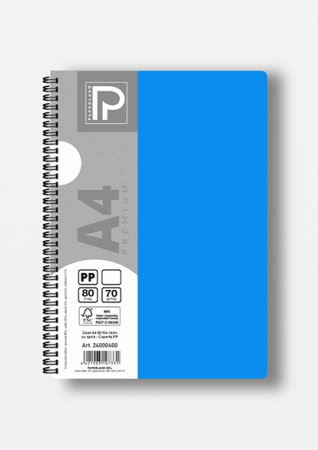 Caiet A4 80 File Velin Spirală PP Galben - Paperland Premium 24000400 [5]