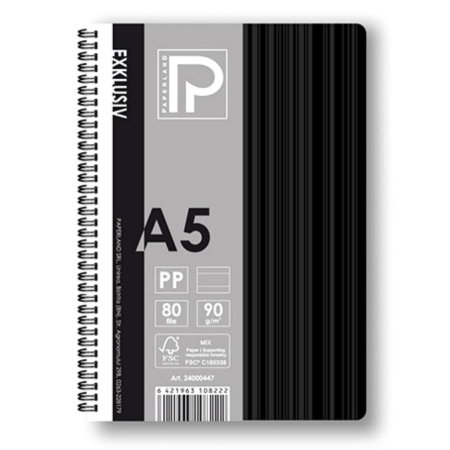 Caiet A5 80 File 90g Copertă Plastic Spirală [2]