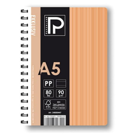 Caiet A5 80 File 90g Copertă Plastic Spirală [1]