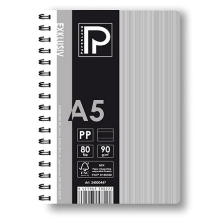 Caiet A5 80 File 90g Copertă Plastic Spirală [3]